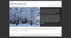 Desktop Screenshot of beckerfinancial.com